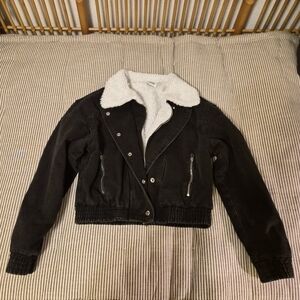 Princess Polly Mary Ann Black Sherpa Jacket